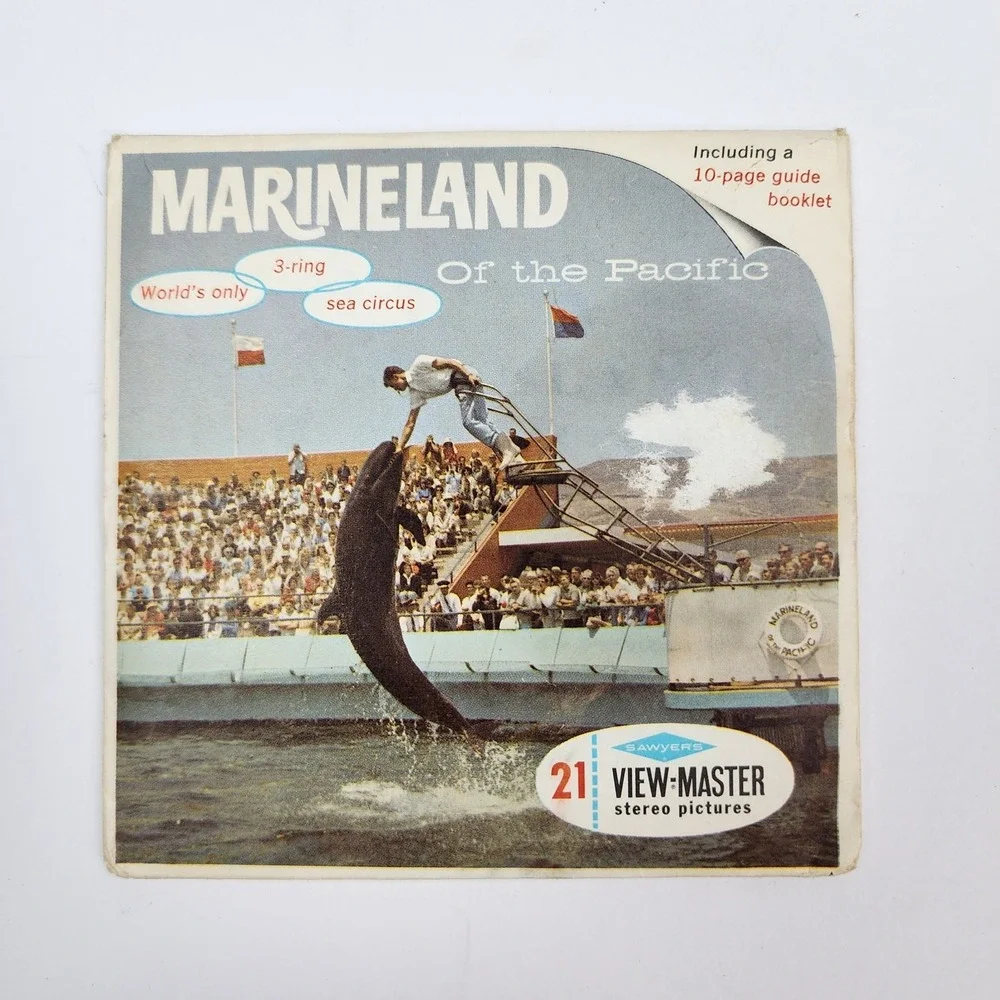 Vintage View-Master‎ 3D Stereo Reel Packet - Marineland